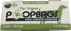 THE ORIGINAL USDA CERTIFIED BIOBASED POOP BAGS