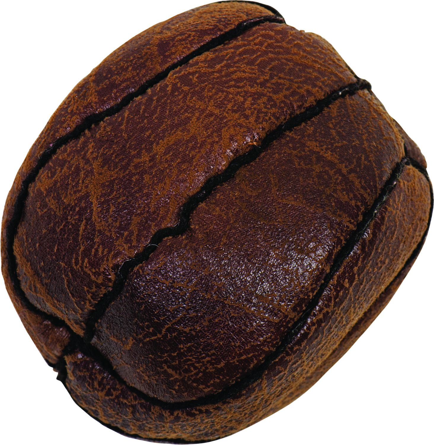 OLD FLAT BASKETBALL DOG TOY WITH SQUEAKERS