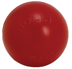 Red Push-N-Play ball - 6 in dog toy