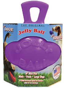 Purple Tug-N-Toss ball - 8 in dog toy