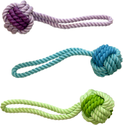NUTS FOR KNOTS ROPE AND RUBBER BALL WITH TUG