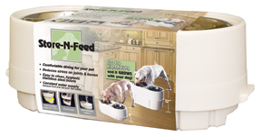 Adjustable Double Feed Bowl with Store-N-Feed