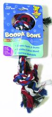 Small multicolored booda bone rope dog toy