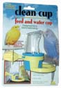 Bird seed cup w/round perch
