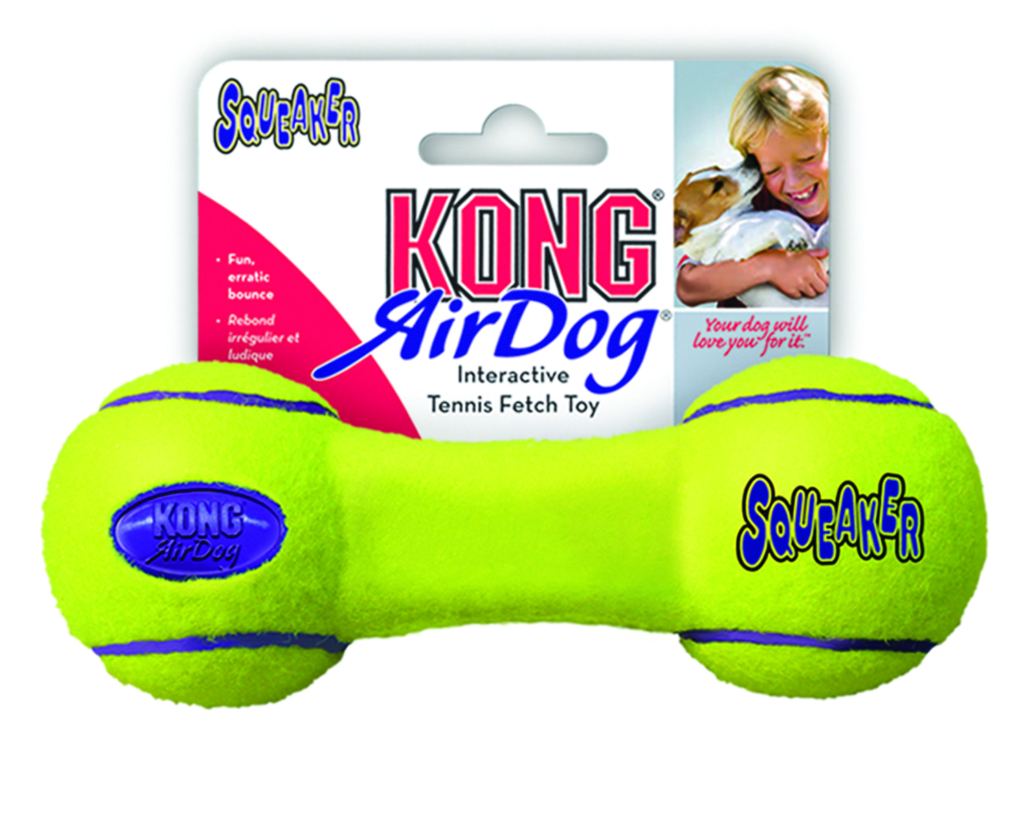 Large Air Kong Squeaker Dumbbell Dog Toy