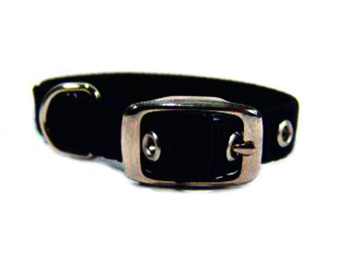 5/8" Nylon Dog Collar - Black -12