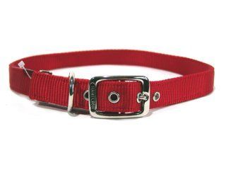 Deluxe Double Thick Nylon Collar - Red - 1" X 32"
