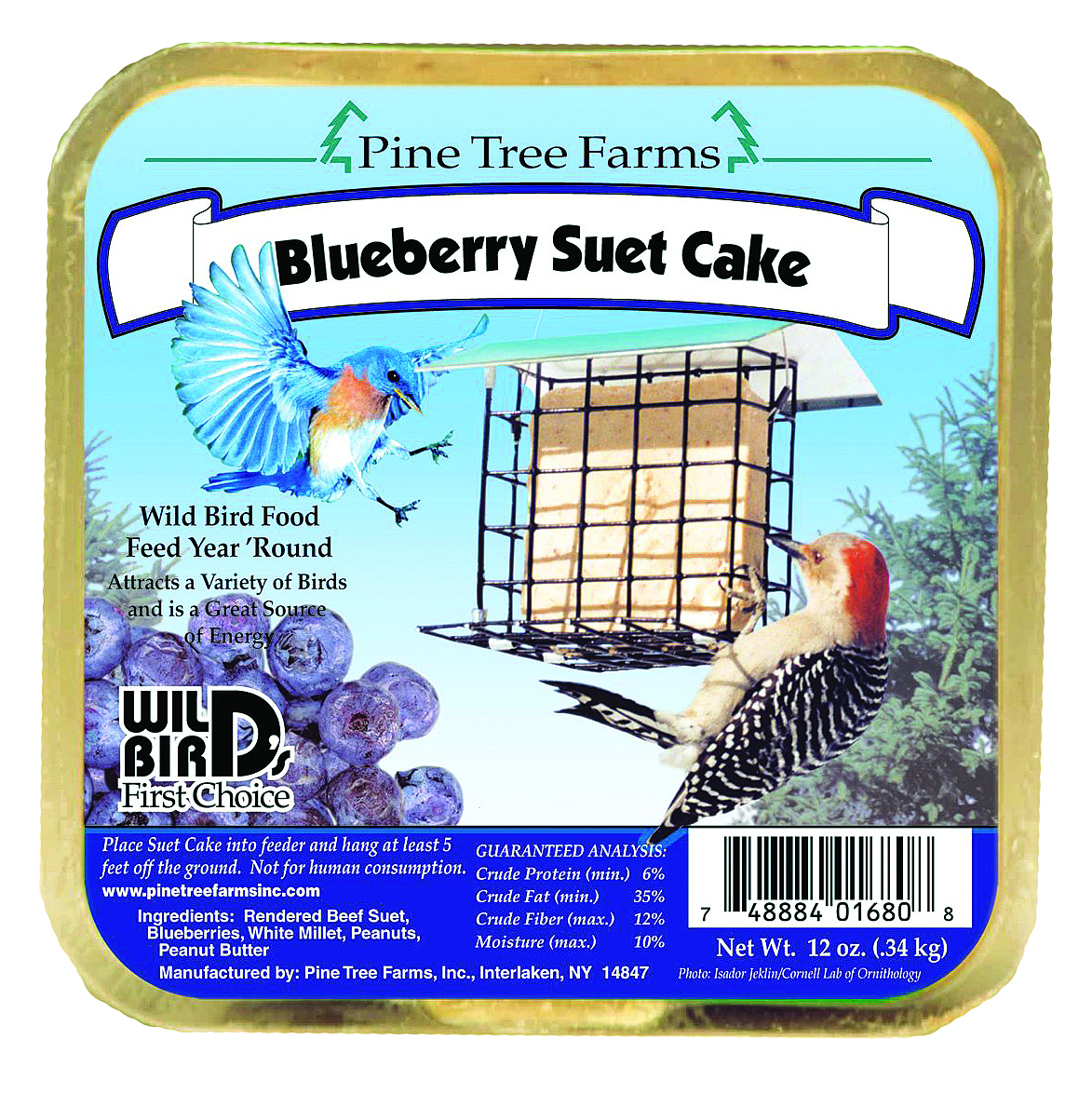 Blueberry Suet Cake - 12 oz.