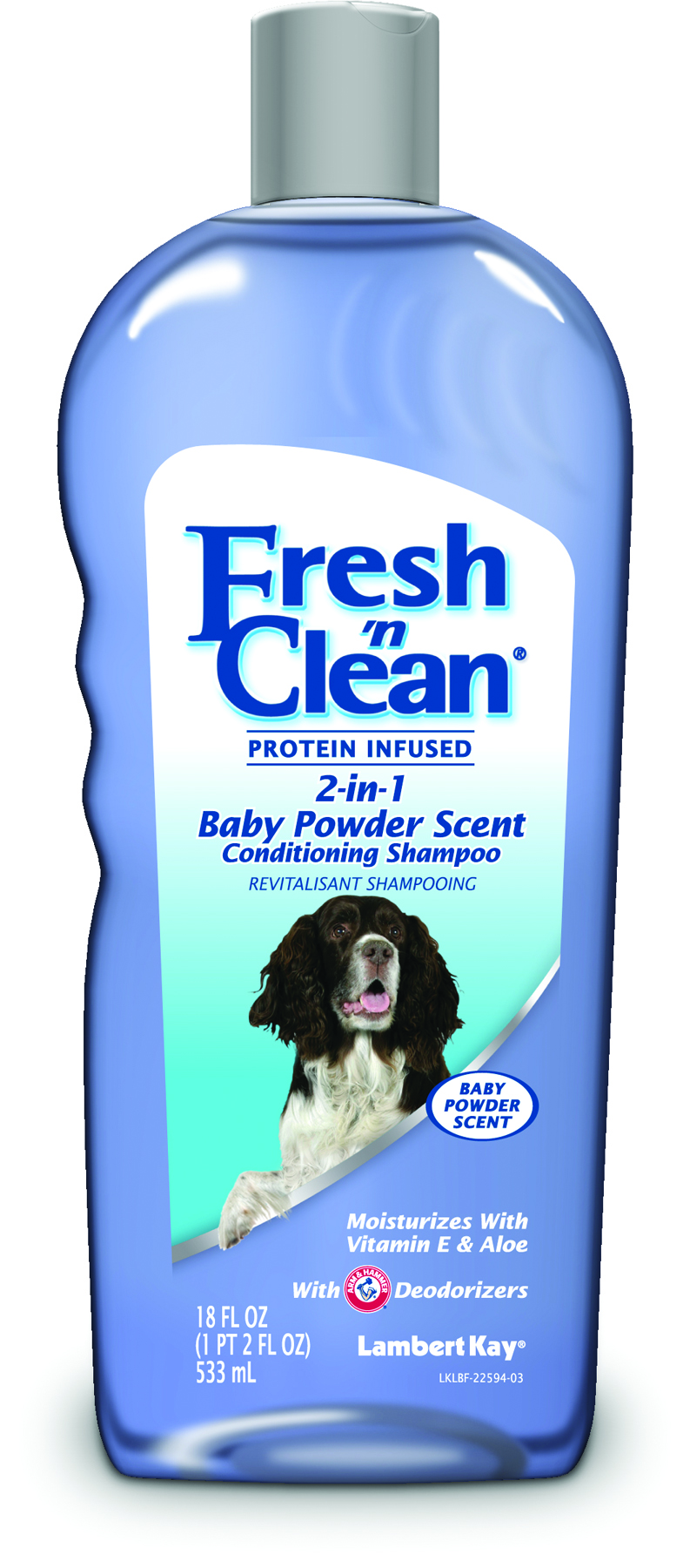 Fresh N' Clean baby powder dog shampoo - 18 oz