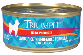5.5 Oz Triumph Canned Dog Food - Lamb/Rice/Vegetable