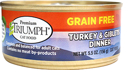 TRIUMPH GRAIN FREE TURKEY & GIBLETS CAN CAT FOOD