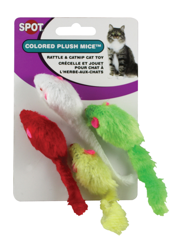Fur Mouse Assorted Colors 4 Pack