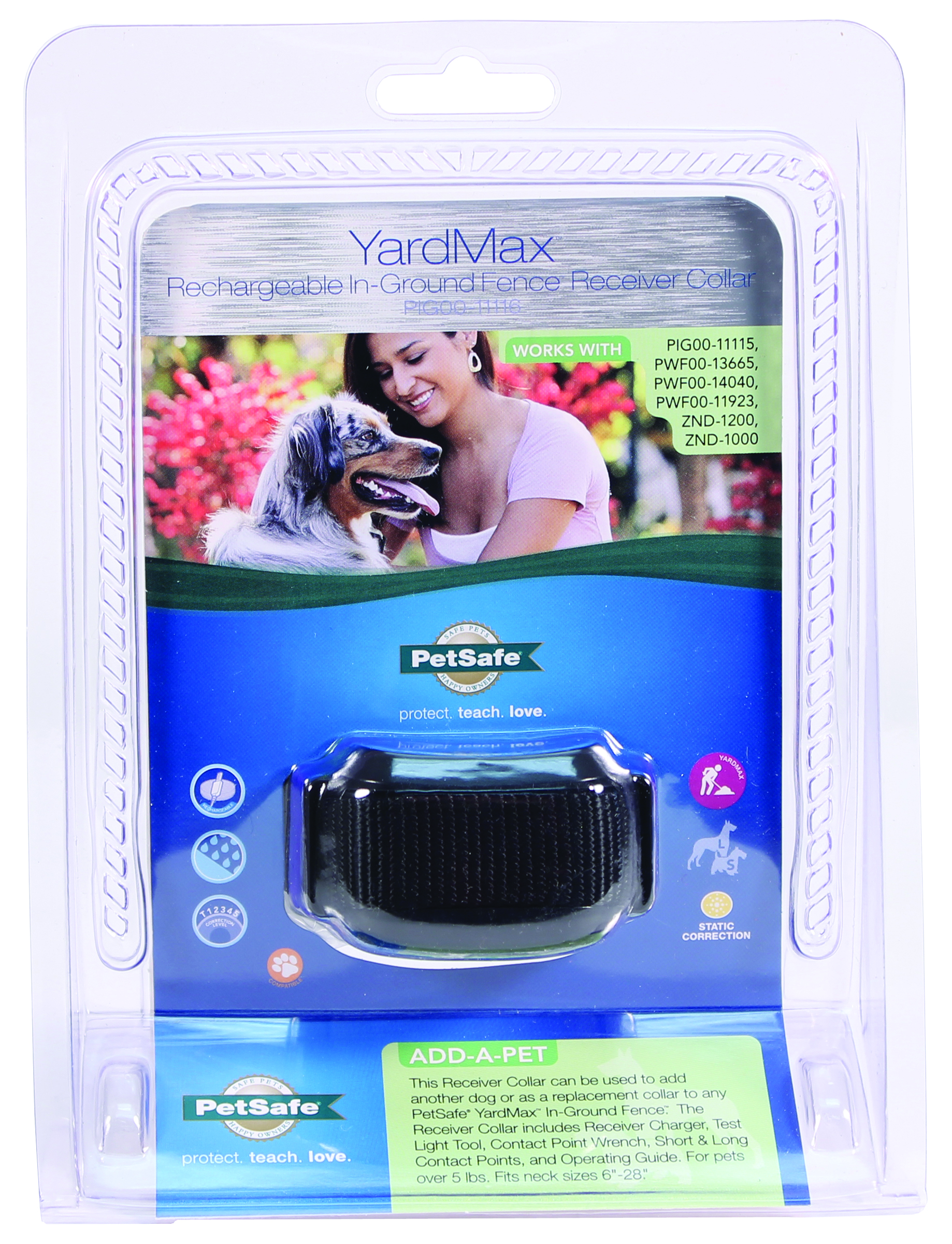 YARDMAX RECHARGEABLE IN-GROUND FENCE RECEIVER CLR