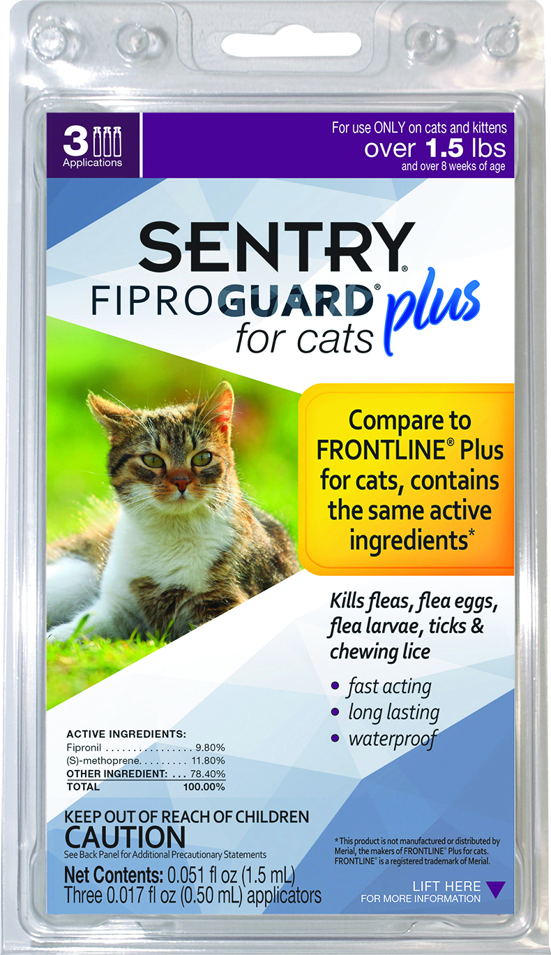SENTRY FIPROGUARD PLUS CAT FLEA & TICK SPOT-ON