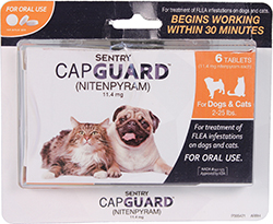 SENTRY CAPGUARD FLEA TABLETS FOR DOG OR CAT
