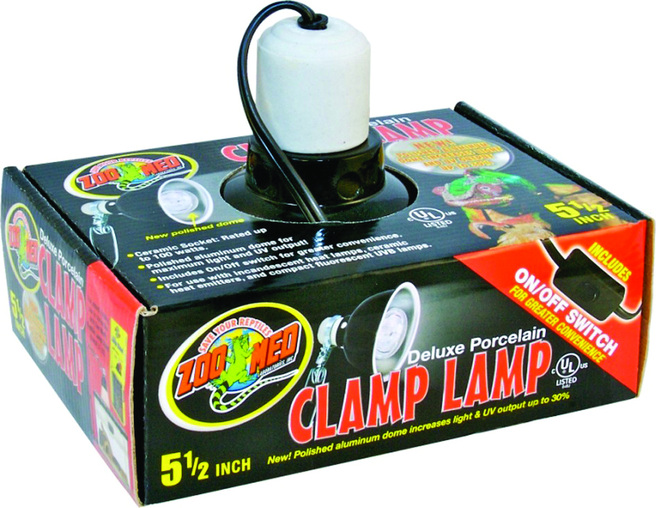 Deluxe Porcelain Clamp Lamp - Black