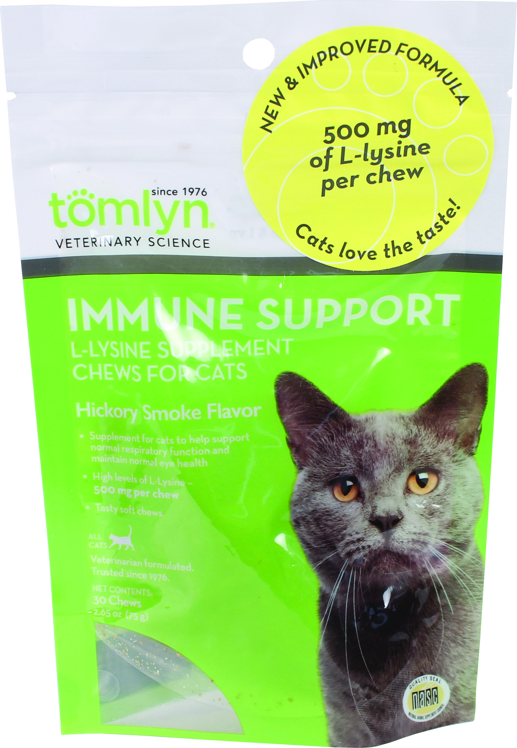 IMMUNE SUPPORT L-LYSINE SUPPLEMENT CHEWS FOR CATS
