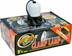 Deluxe Porcelain Clamp Lamp - Black