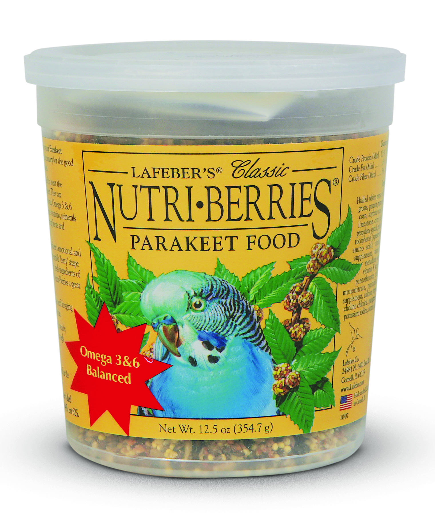 LaFeber's Nutri-Berries Parakeet Food, 12.5 oz