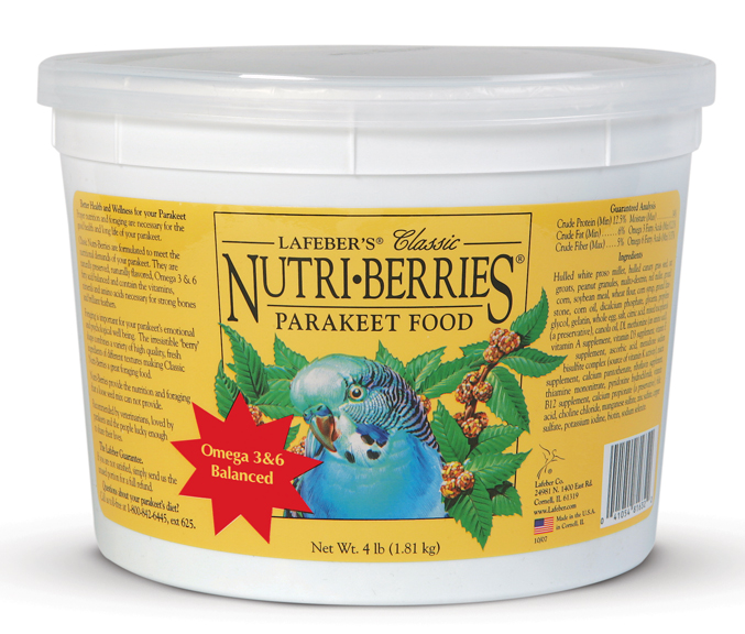 LaFeber's Nutri-Berries Parakeet Food, 4lb