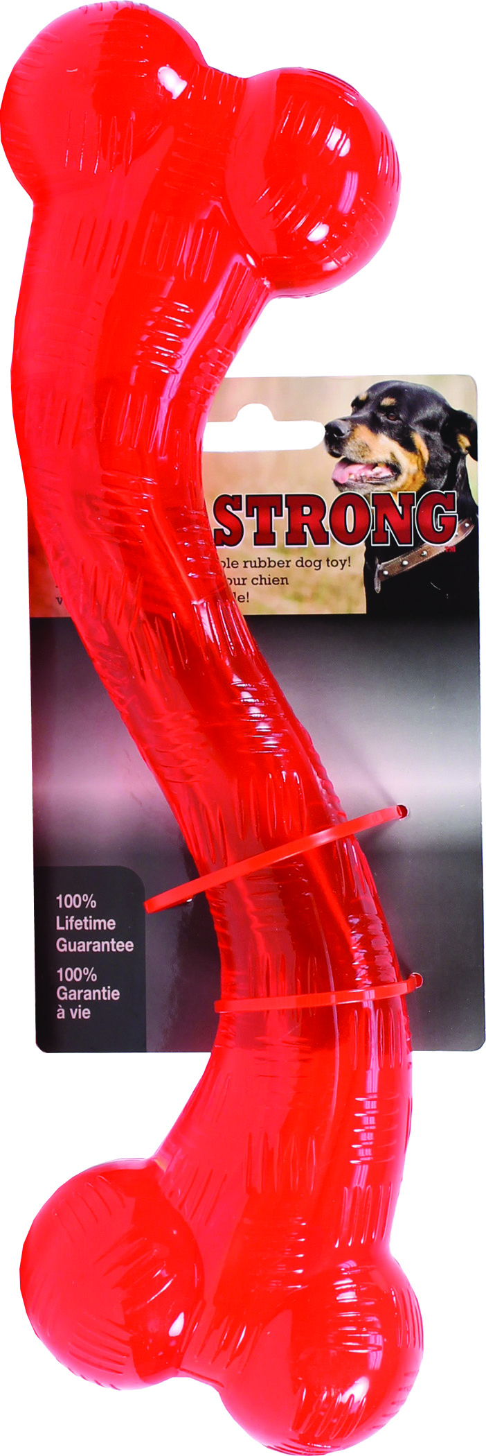 PLAY STRONG RUBBER STICK DOG TOY
