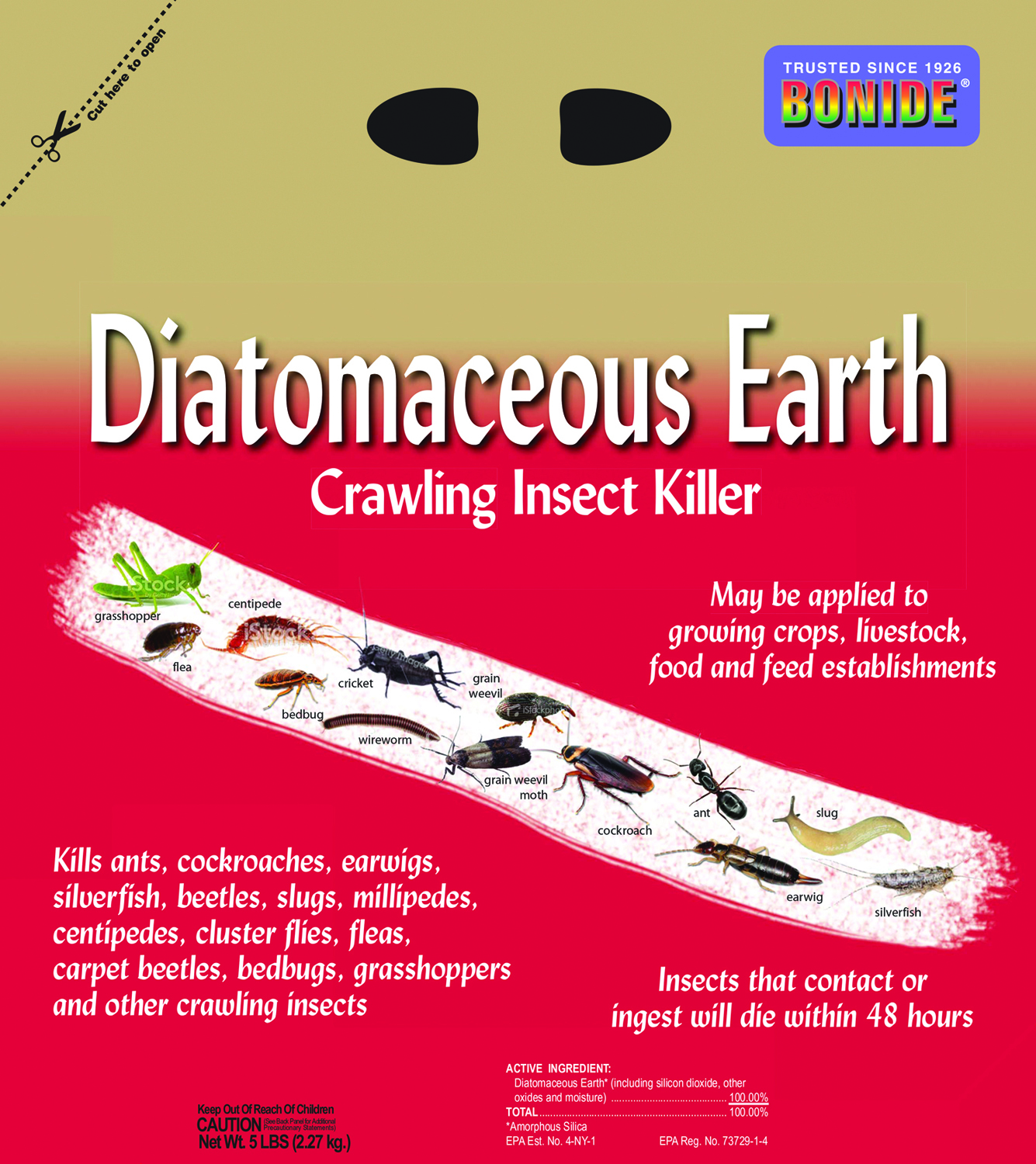 DIATOMACEOUS EARTH CRAWLING INSECT KILLER