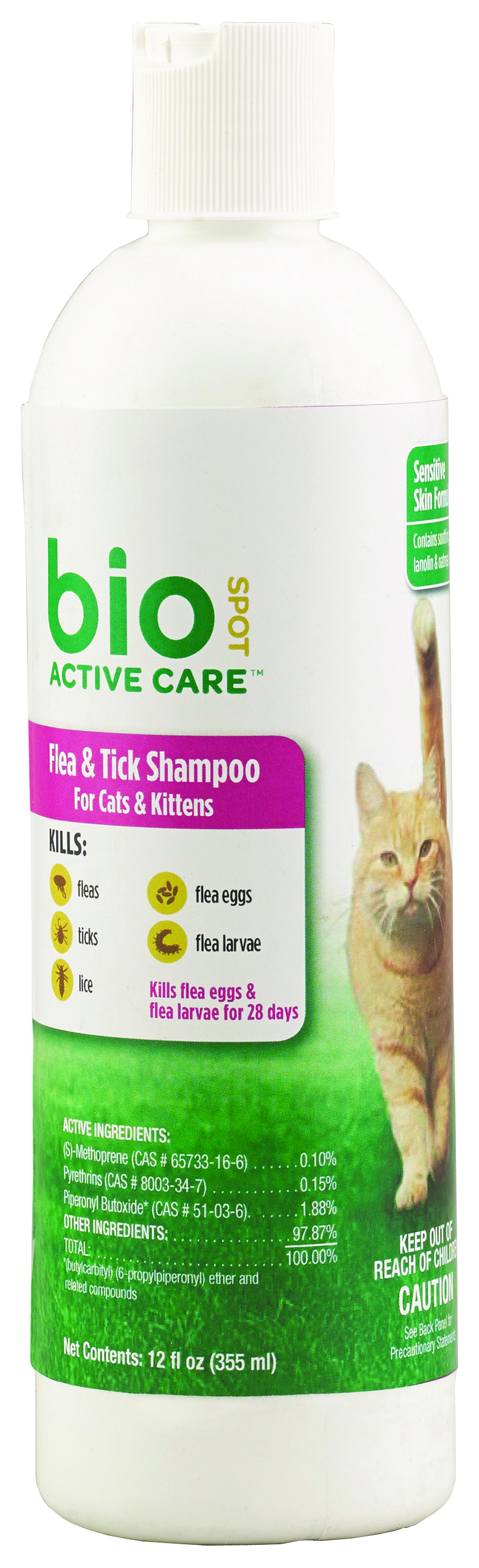 BIO SPOT ACTIVE CARE FLEA & TICK SHAMPOO CATS