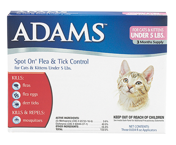 ADAMS FLEA & TICK SPOT ON FOR CATS AND KITTENS