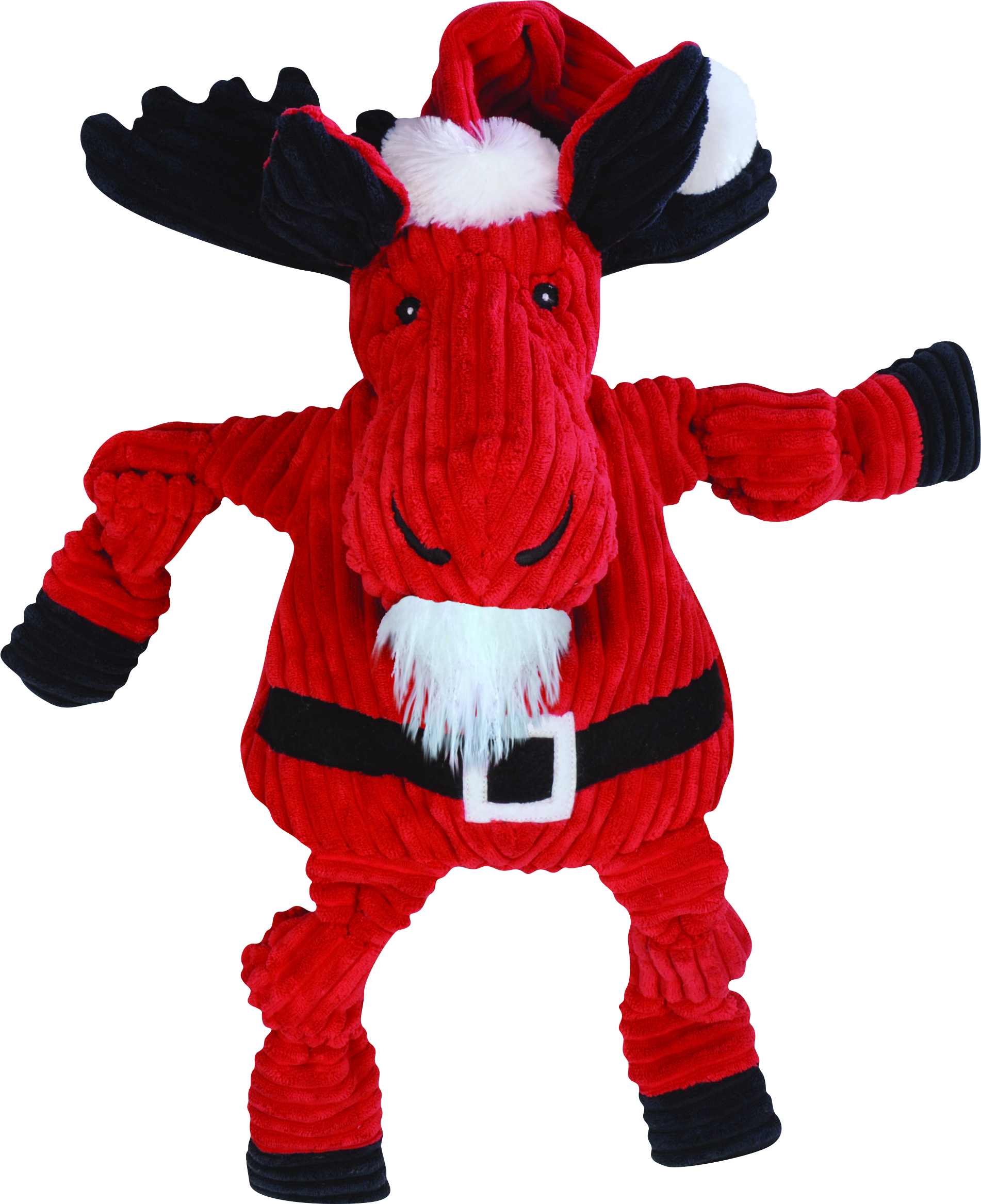 SANTA MOOSE KNOTTIE DOG TOY
