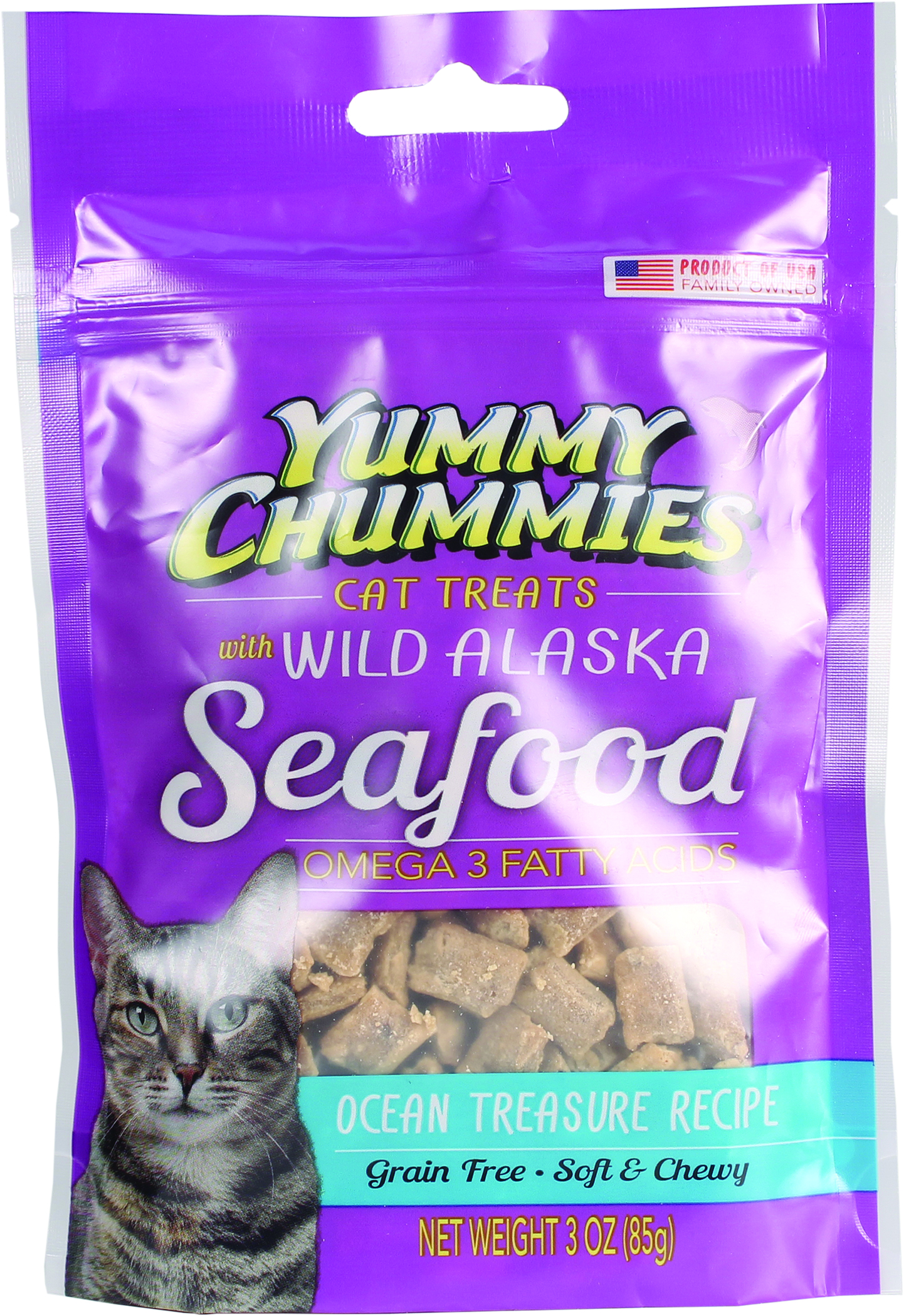 YUMMY CHUMMIES GRAIN FREE WILD ALASKA CAT TREATS