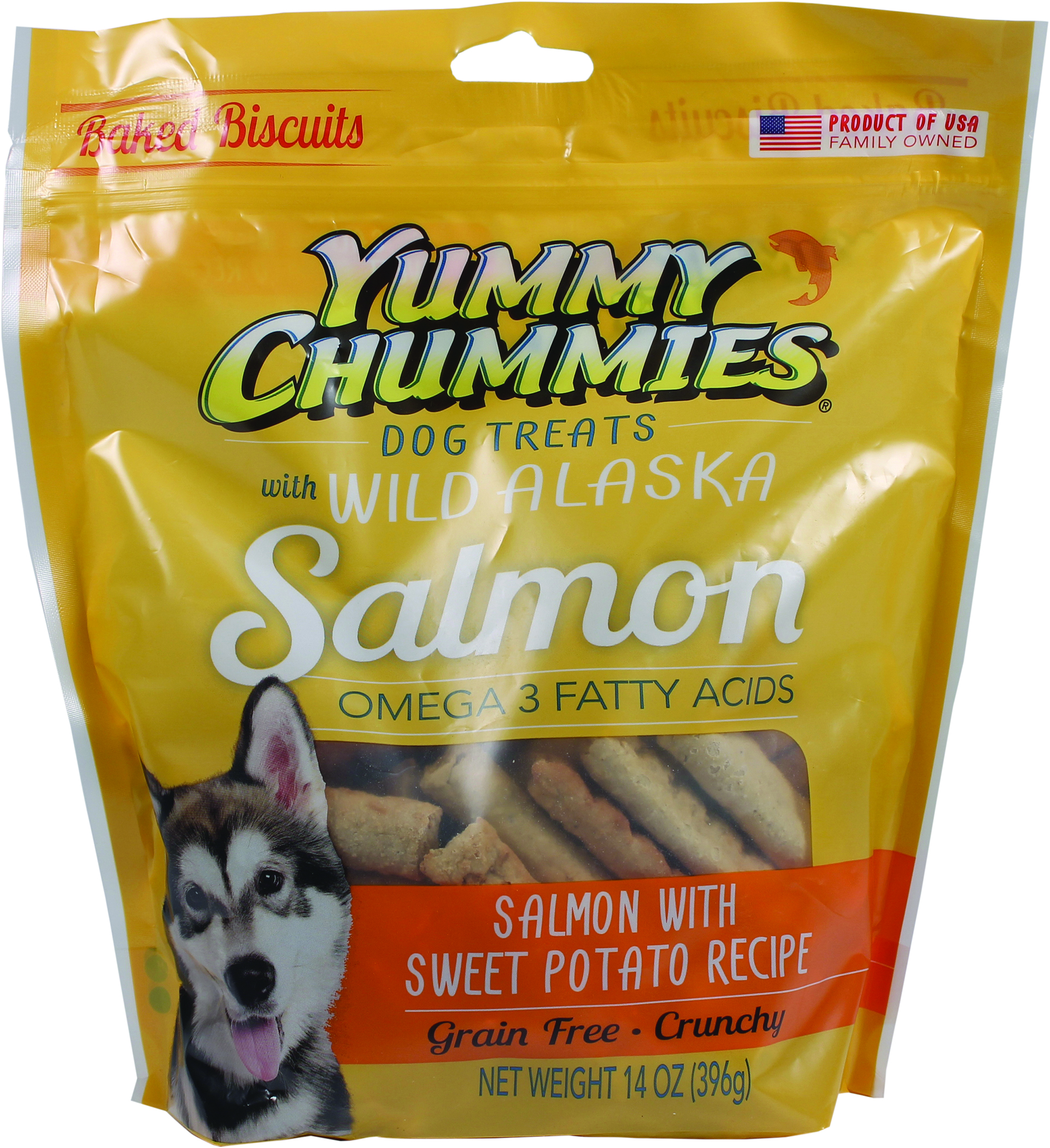 YUMMY CHUMMIES GRAIN FREE WILD ALASKA DOG TREATS