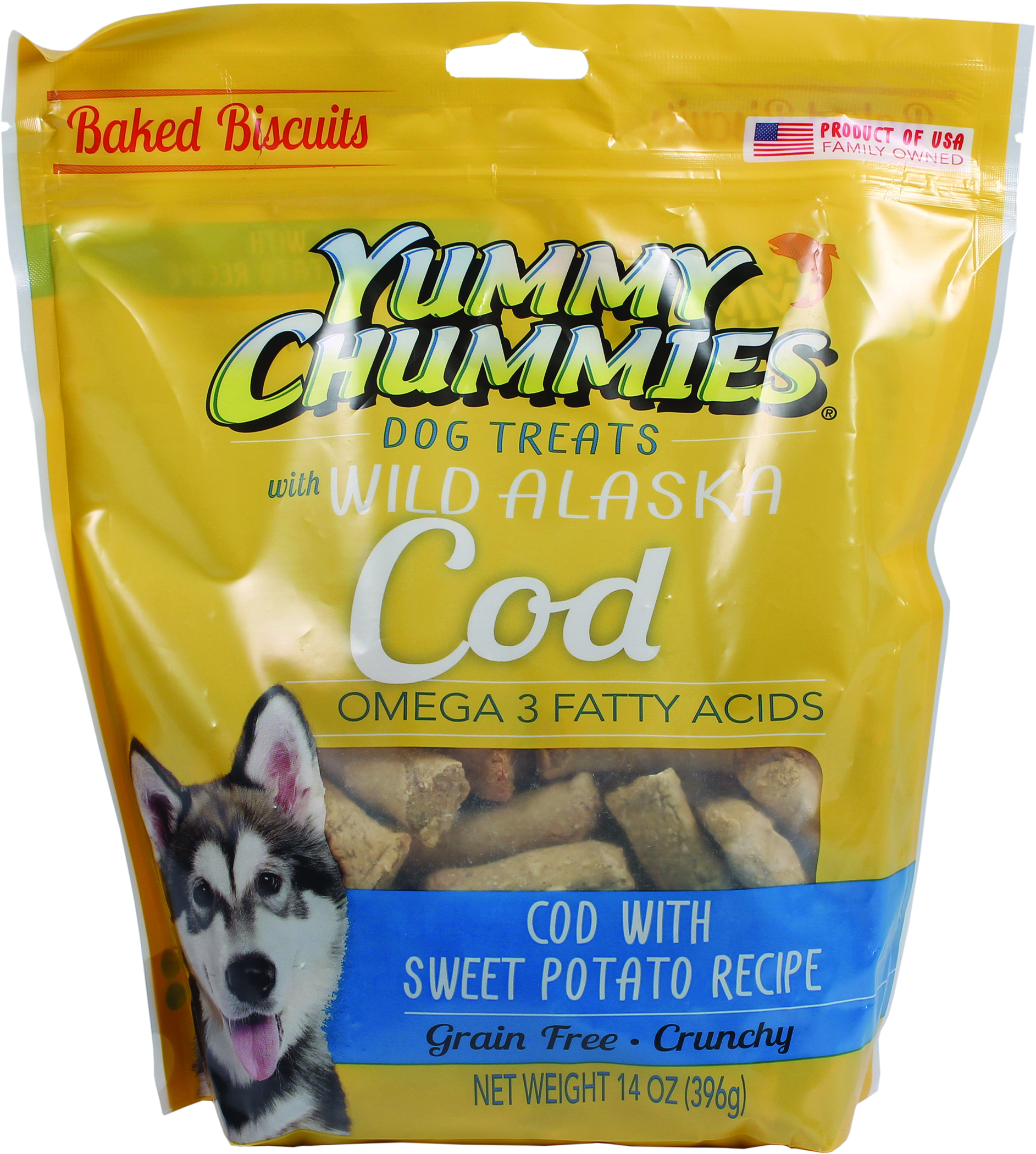 YUMMY CHUMMIES GRAIN FREE WILD ALASKA DOG TREATS