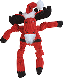 SANTA MOOSE KNOTTIE DOG TOY