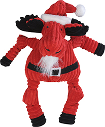 SANTA MOOSE KNOTTIE DOG TOY