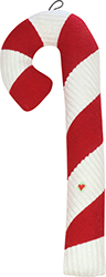 CORDUROY CANDY CANE DOG TOY