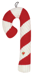 CORDUROY CANDY CANE DOG TOY