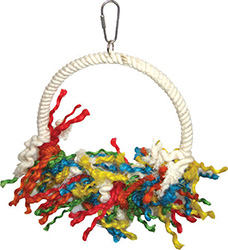 HAPPY BEAKS ROPE SWING PREENING BIRD TOY