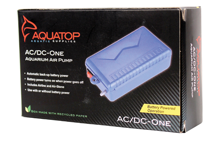 AC/DC-ONE BATTERY OPERATED AQUARIUM AIR PUMP