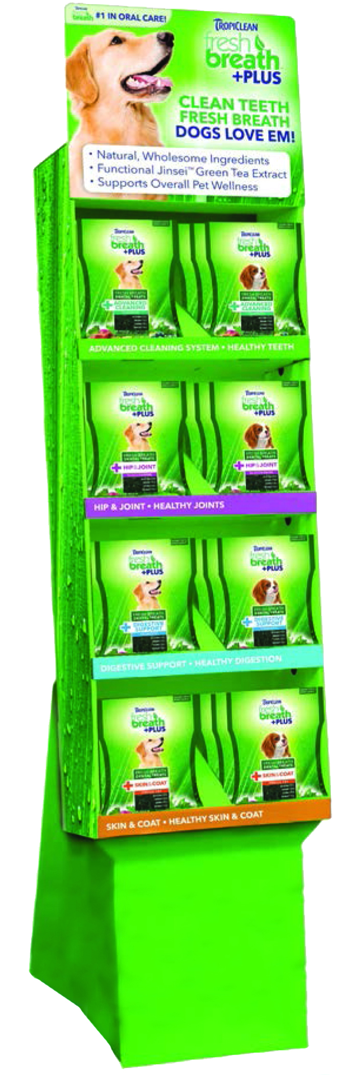 FRESH BREATH PLUS DENTAL DOG TREATS FLOOR DISPLAY
