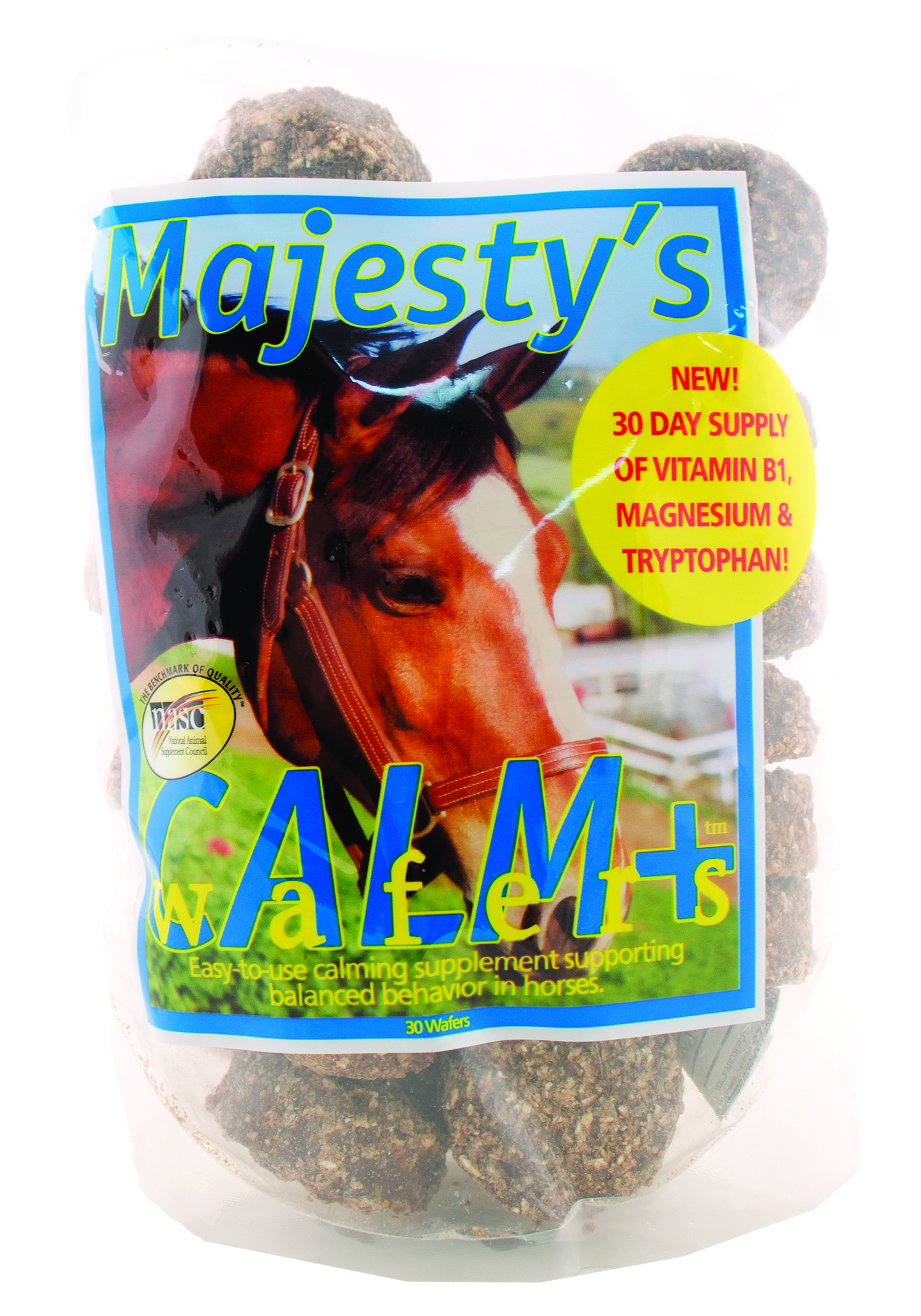 MAJESTY S CALM PLUS EQUINE SUPPLEMENT WAFERS