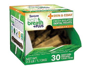 FRESH BREATH PLUS DENTAL DOG TREATS COUNTER DISPLY