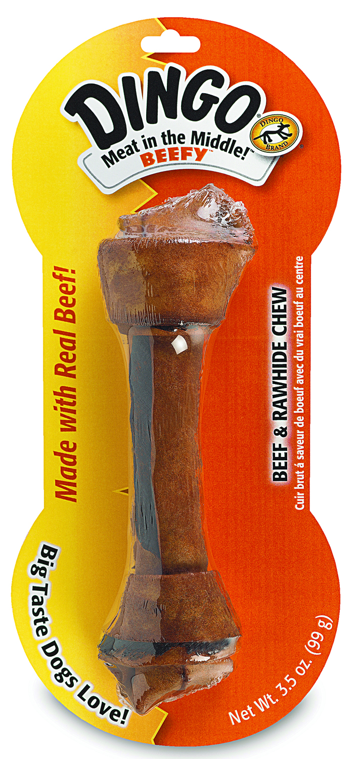 Dingo Beefy Tied Bone - Large - 8"/3.5oz.