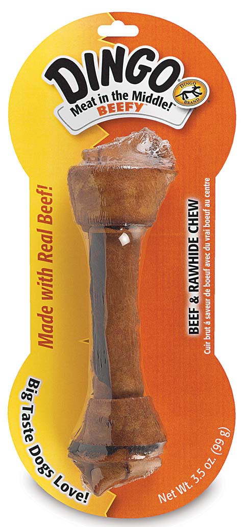 Dingo Beefy Tied Bone - Large - 8"/3.5oz.