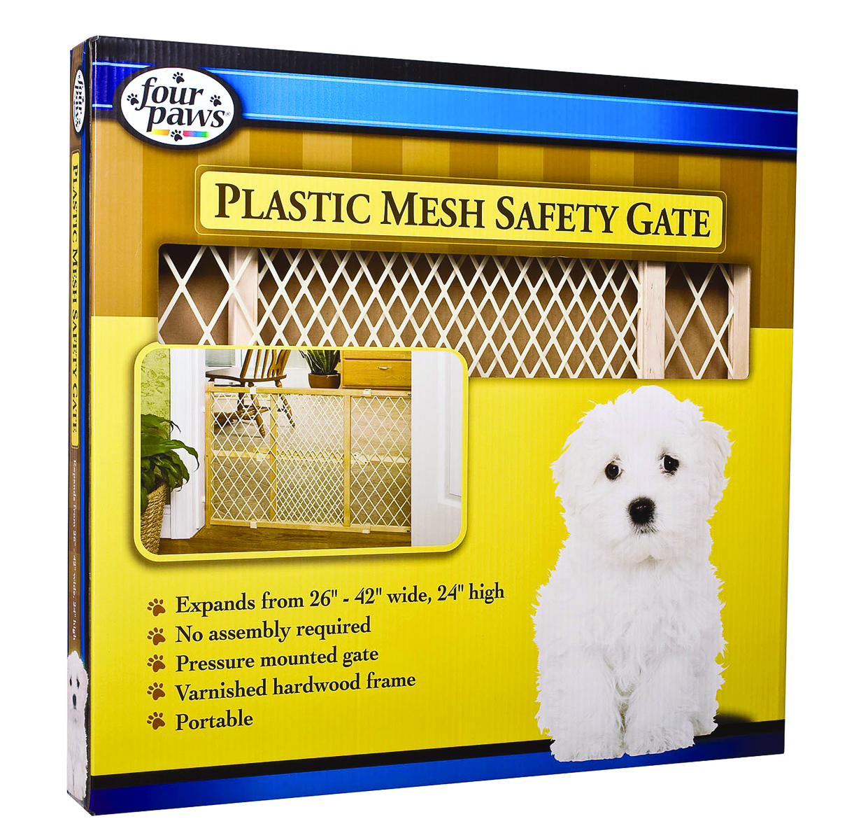 Safety Coated Dog Gate - 26-42" Wide x 24" High