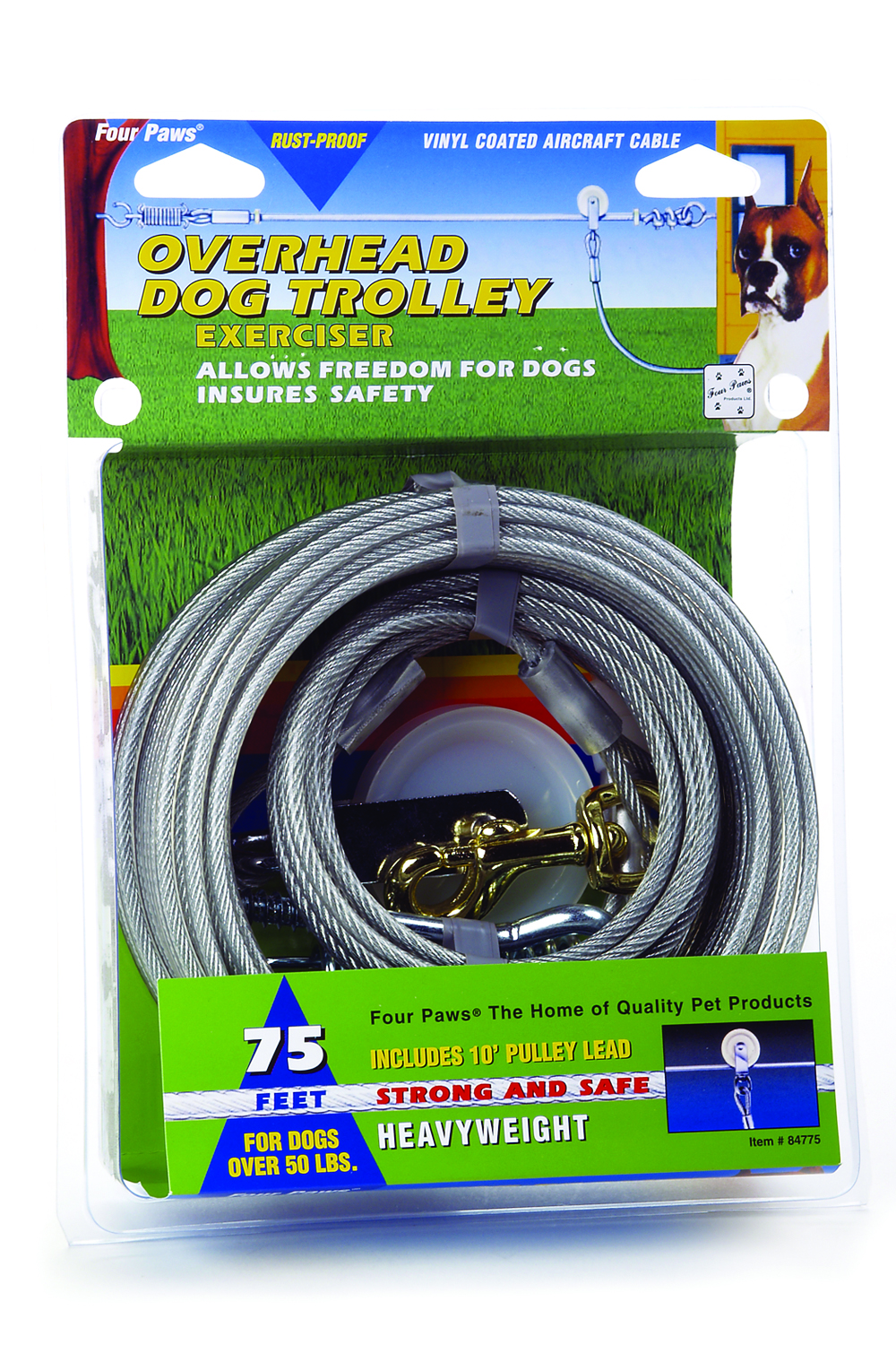 75 Ft Heavy Trolley Tie Out - Silver