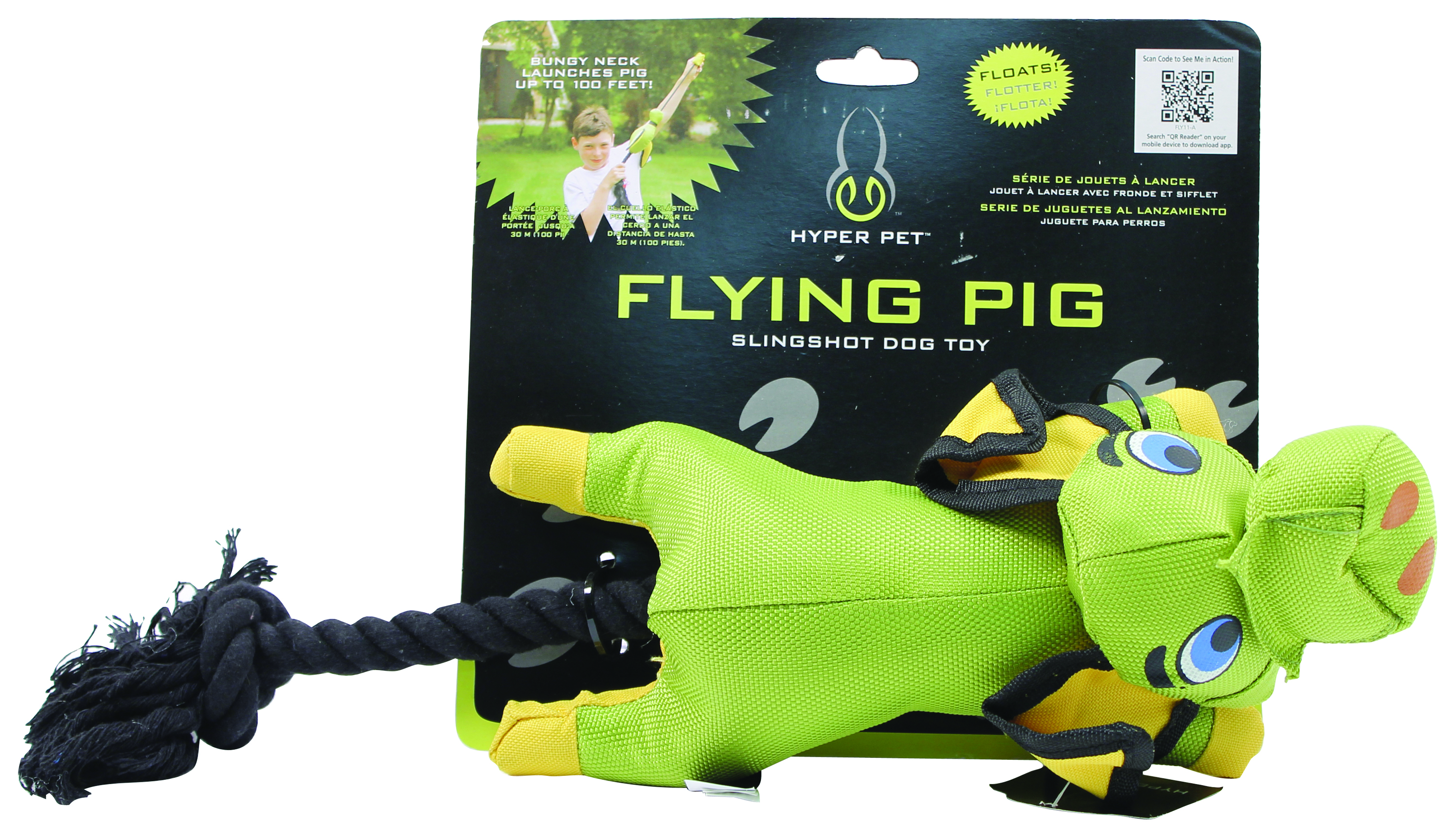FLYING PIG SLINGSHOT DOG TOY