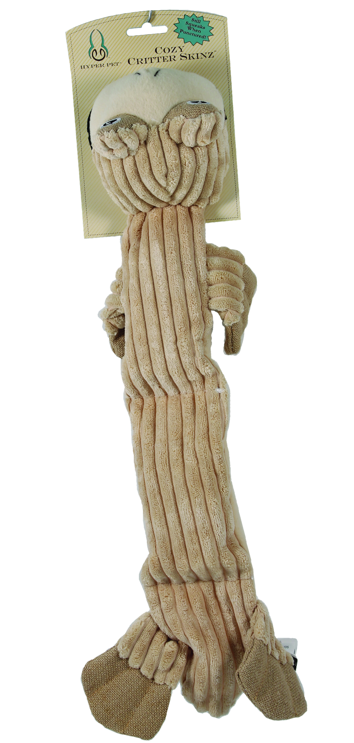 COZY CRITTER SKINZ FROG DOG TOY WITH SQUEAKER