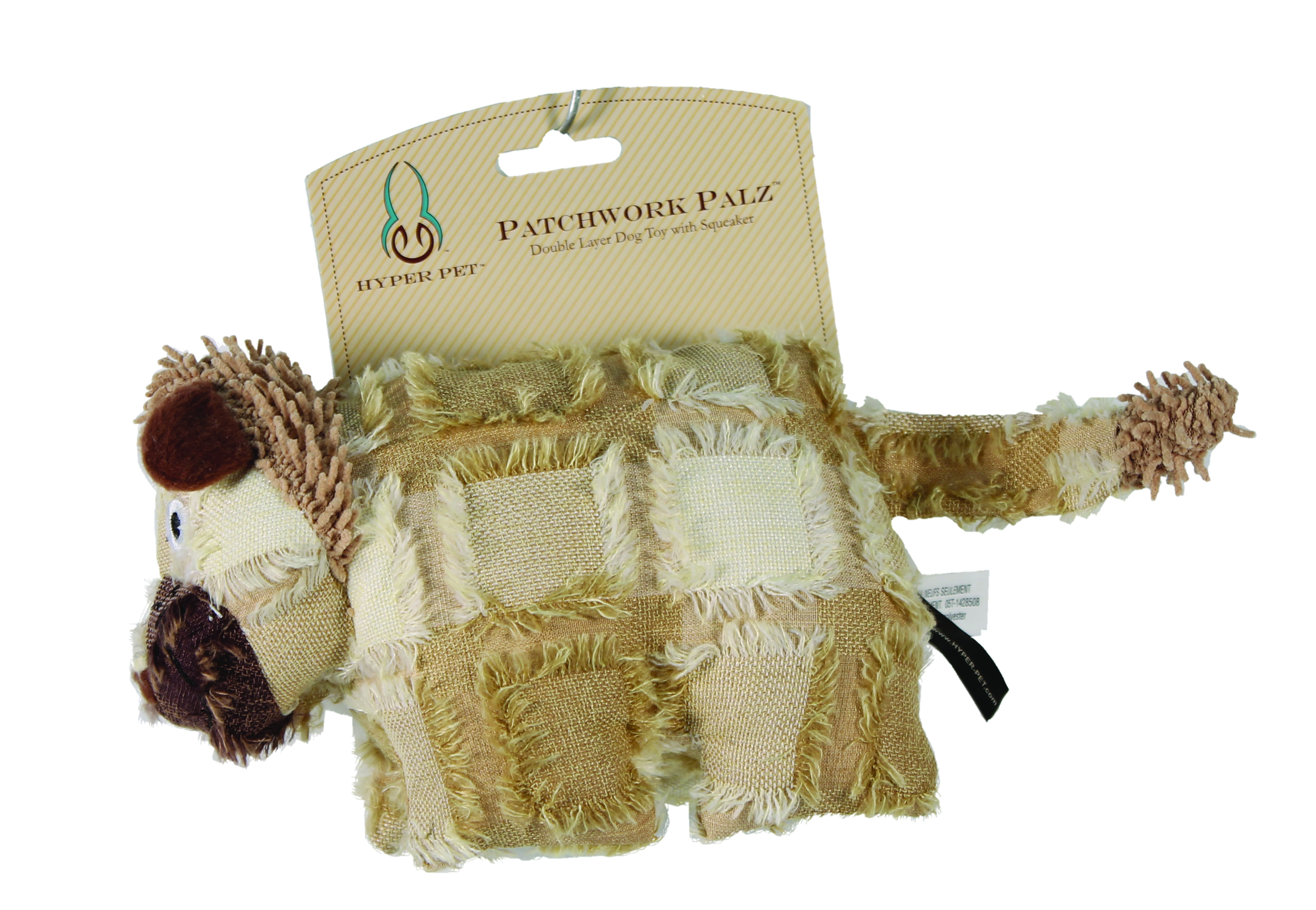 PATCHWORK PALZ LION WITH SQUEAKER