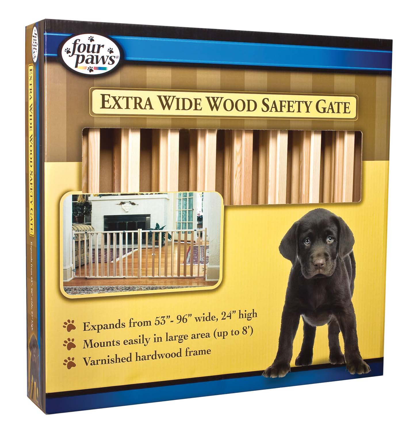 Vertical Wood Slat Gate - 53-96"