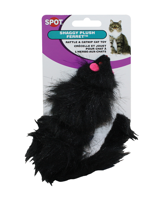 SHAGGY PLUSH FERRETT CAT TOY